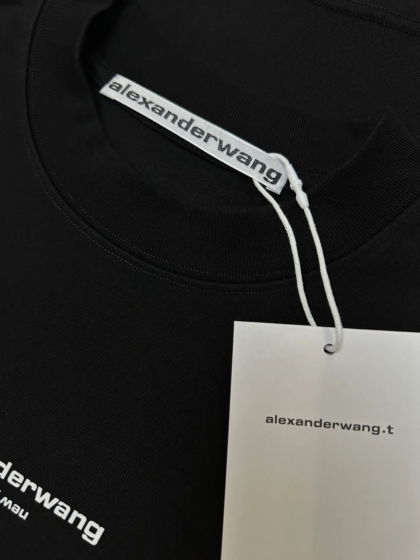 140- New Arrival g Alexander wang ss 26 logo T : 2*2 g Color Change Same Style Color: Black White Size: XS S M L XL